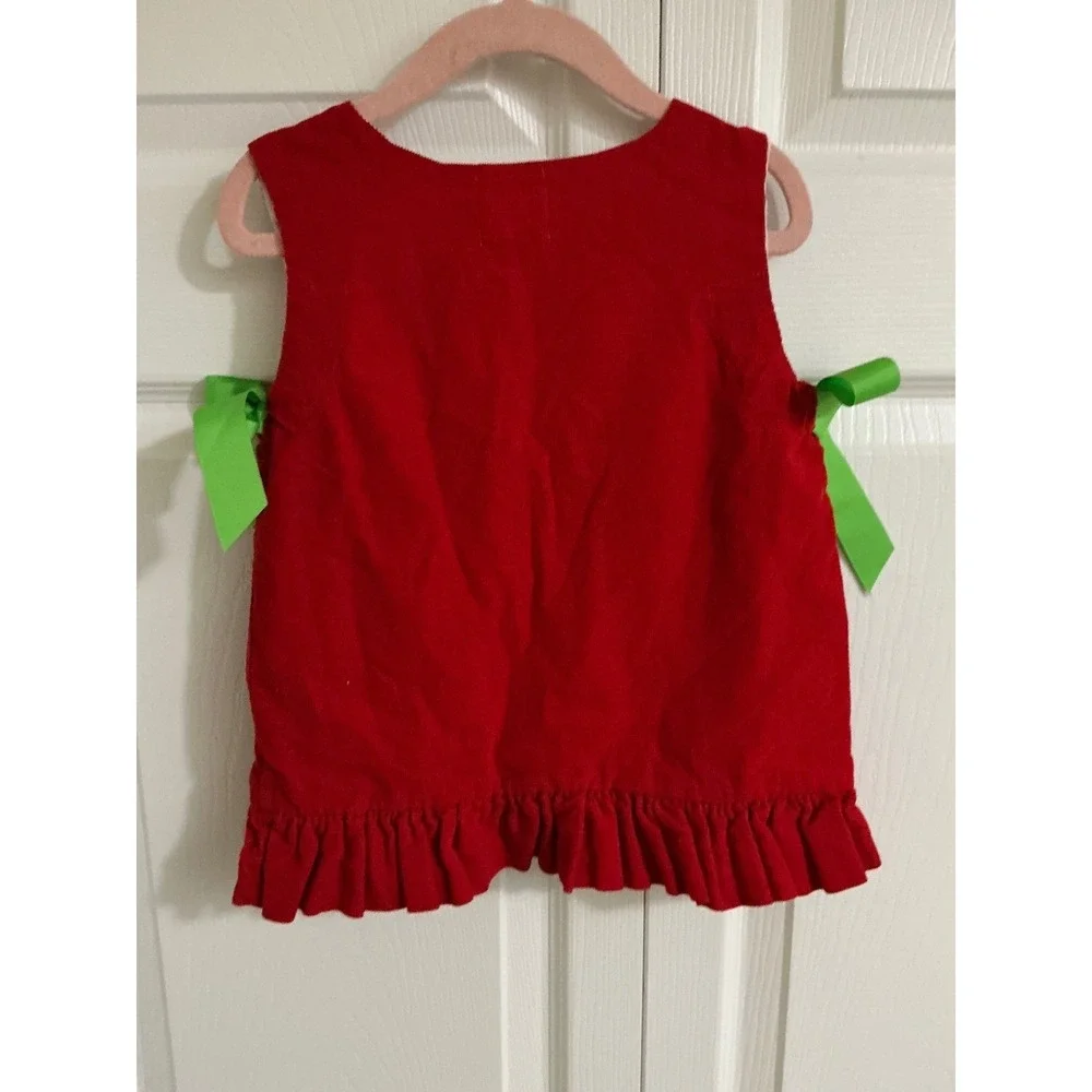 Mud Pie Baby Red Corduroy Christmas Ornament Holiday Dress 12 18 Months‎